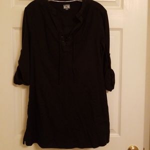 Converse black semi sheer tunic
